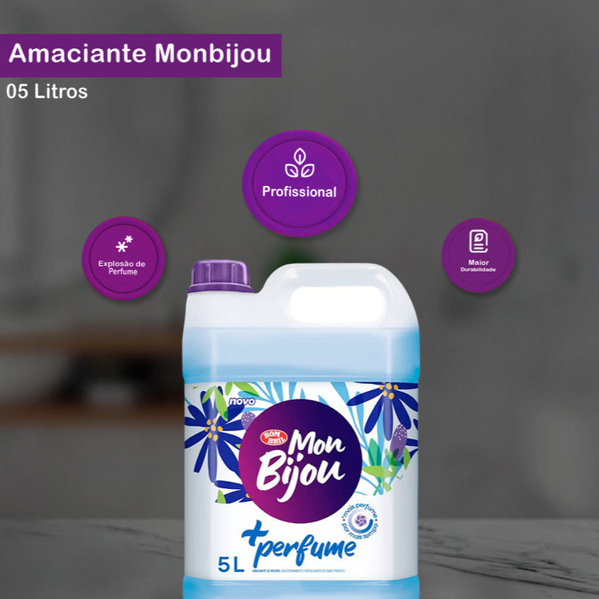 Amaciante Mais Perfume Azul 5L Mon Bijou