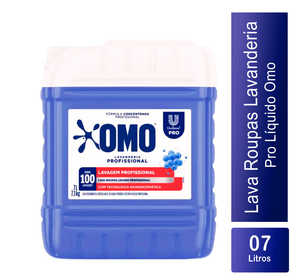 Lava Roupas Lavanderia Pro Líquido 7L Omo